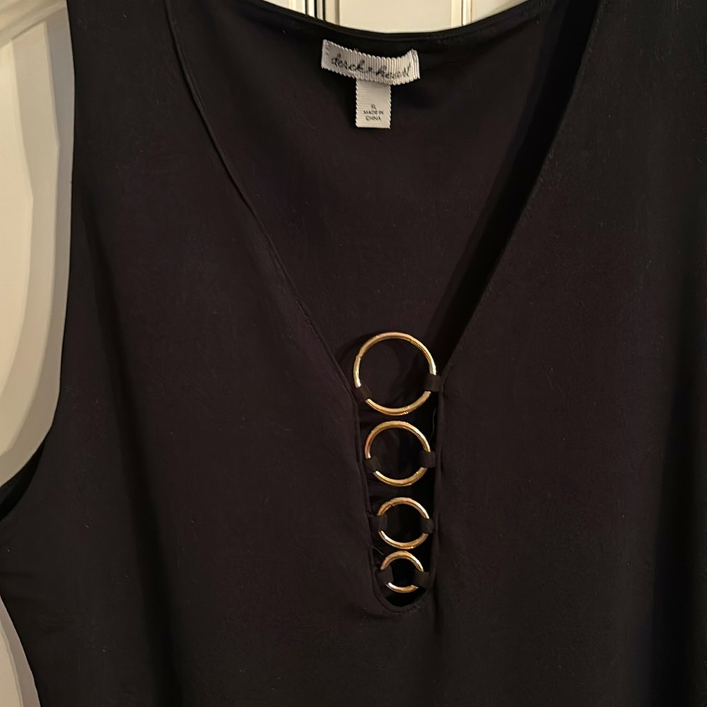 Dereck Heart black sleeveless dress with gold detail. XL. Very classy